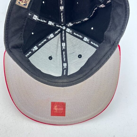 Chicago Bulls New Era Fits Hardwood Classic NBA Black Red Snapback Hat - Picture 9 of 13